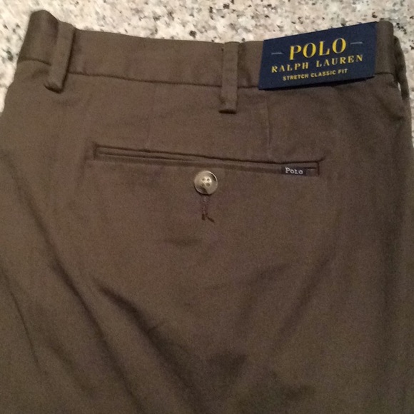 Polo Ralph Lauren Spring Green Classic Fit Flat Front Cotton Pants NWT